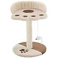 - albero per gatti con tiragraffi in sisal 40 cm beige e marrone