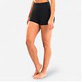 pantaloncini corti aderenti donna danza slim fit traspiranti vita alta neri