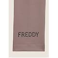 felpa collo alto con busto in velluto e coulisse sul fondo fawn donna extra small