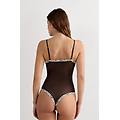 body in tulle e pizzo pretty flowers donna multicolore taglia m