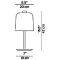zile da tavolo grigio talpa alta 42 cm