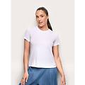 maglia manica corta con tencel modal cotone e seta / bianco ottico / l bianco ottico