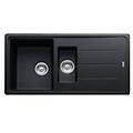 lavello 1 vasca e mezza (97x50cm) bfg 651 boston nero opaco 114 0276 134