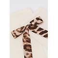 calzini con fiocco animalier donna bianco tu