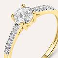 anello solitario claire oro giallo cubic zirconia collezione claire misura 54 oro giallo