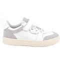 sneakers da bambino bianco e grigio con strap taglia 34