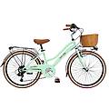 bici da bambina dolce vita by junior 24 con cesto verde chiaro