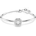 bracciale rigido dextera taglio round bianco placcato rodio os