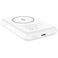 qm5000 batteria portatile 5000mah wireless 15w ricarica rapida bianco