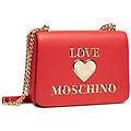 - borsa donna love a spalla / tracolla ecopelle rosso / gold bs21mo33 jc4054