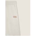 pantaloni wide leg da donna con logo in strass bicolore white sand donna small