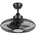 ventilatore da soffitto igeldo nero ø 53 cm dimmerabile ip20