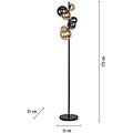 lampada da terra led popsicle nero luce bianco caldo 2100 lumen