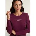 t-shirt donna a manica lunga con banda logata sulle spalle fig donna extra large