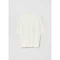- maglia in lana e seta a maniche corte donna bianco taglia m