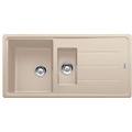 lavello integrato 1. 5 vasche con gocciolatoio laterale destro o sinistro boston fragranite l 50 x l