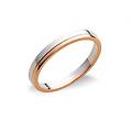fede nuziale oro bianco rosa fau110br