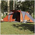 - tenda da campeggio a cupola 6 persone grigio e arancione