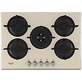 piano cottura hagd 72s / ch a gas 5 fuochi gas colore champagne