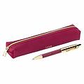 penna con astuccio in ecopelle bordeaux sempre con me