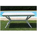 milanihome tavolo rettangolare allungabile in legno di acacia 180/240 x 90 bianco per esterno