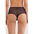culotte brasiliana vita alta sheer glamour donna nero taglia 4