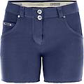 shorts wr. up in denim navetta ecologico fondo sfrangiato e abrasioni mood indigo donna large