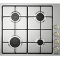 piano cottura 4 fuochi ylg 60 l inox griglie in acciaio smaltato