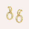 orecchini pendenti lady code acciaio dorato collezione lady code giallo