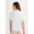 maglia manica corta in fresh bamboo donna bianco taglia l
