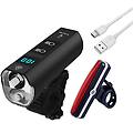 set luci per bicicletta 1300 e 120 lumen bicicletta da corsa/mtb