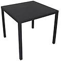 milanihome tavolo quadrato fisso in ferro nero 80 x 80 per esterno giardino portico ristorante