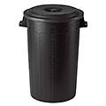 Stefanplast Bidone Spazzatura Con Coperchio 100 L Nero