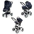 trio supertres i-size sistema modulare combinato per bambini navicella passeggino e seggiolino auto