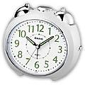 orologio sveglia analogica con allarme a campana funzione snooze quadrante bianco con luce e