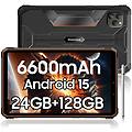 active 5 rugged tablet android 15 8. 68 ips 8gb+128gb 6600mah t615 octa-core arancione