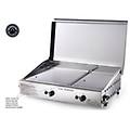 piastra cottura gpl e metano plancha double duegas inox satinato 4071 m cover