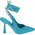décolleté lace-up celesti in raso tacco 9 5 cm