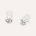 orecchini lobo claire oro bianco cubic zirconia collezione claire oro bianco