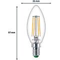 lampadina led e14 b35 2 3w 485lm 2700k a filamenti confezione da 3