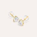 orecchini lobo bon ton oro giallo cubic zirconia collezione bon ton oro giallo