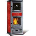 stufa a legna con forno rossella plus. 165 bordeaux