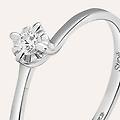 anello solitario valentino diamazing oro bianco diamante collezione diamazing misura 49 oro bianco
