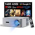 proiettore pv800 pro fullhd 1400 lumen 200 led lcd google tv smart portatile