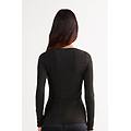 maglia girocollo in modal light con cashmere lam&egrave; donna nero taglia m