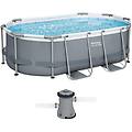 steel pro max 5614a 305x200x84 cm piscina ovale + pompa filtro 16 w