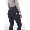 pantaloni push up wr. up vita alta superskinny in cotone blu navy donna large