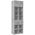- armadietto grigio cemento 70x42 5x225 cm in legno multistrato
