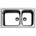 lng862ibc serie linear lavello acciaio inox spazzolato da incasso 2 vasche 86x50cm