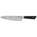 coltello da cucina damasco aurora lunghezza lama 20 cm 33 cm (l) nero